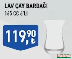 LAV ÇAY BARDAĞI 165 CC 6'LI